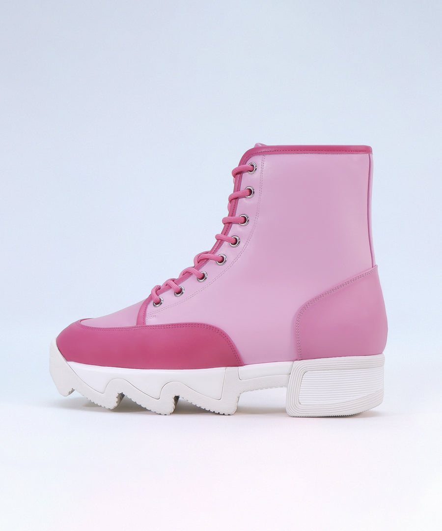 AROM Pink Lace Up Boot
