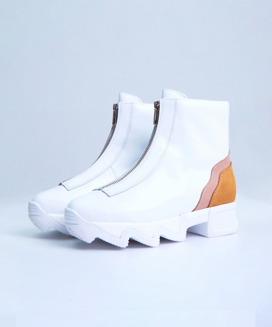 ODELE White Zip Up Boot