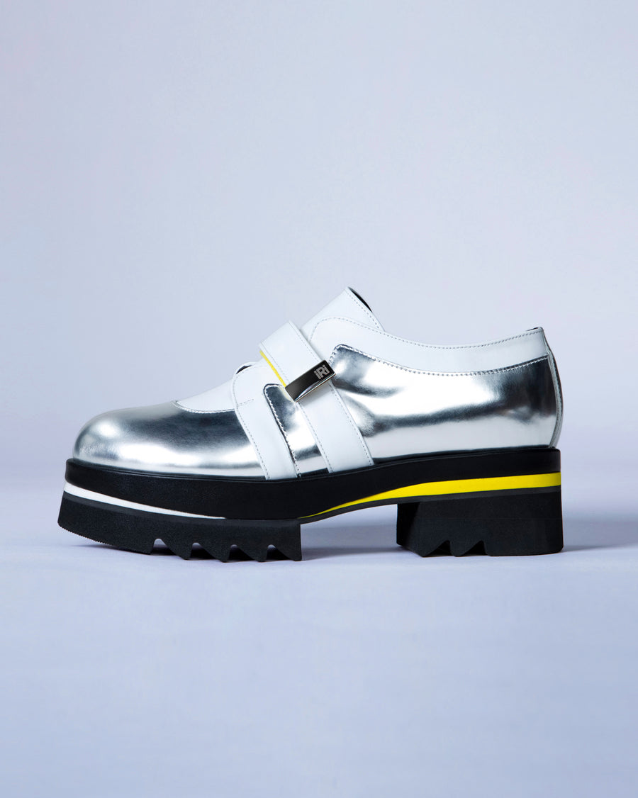 iRi DAAN Silver Leather Loafer