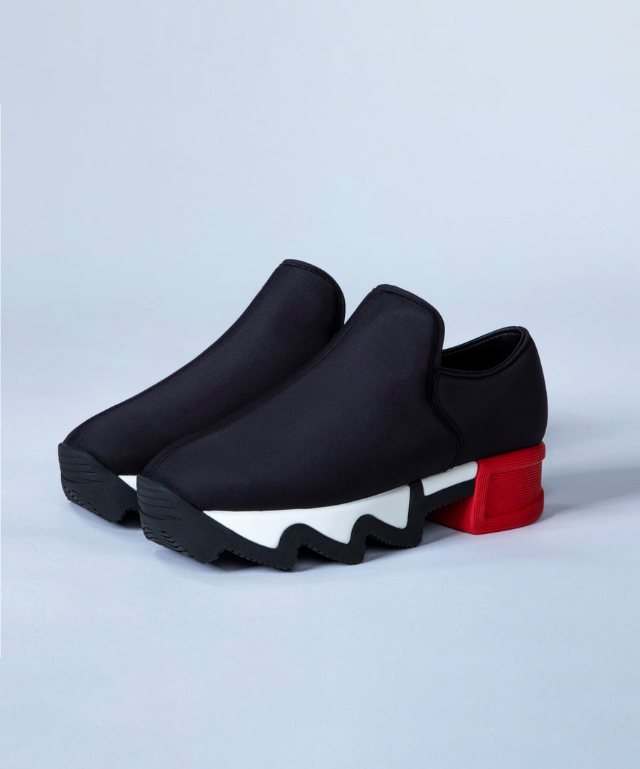 WES Black Red Low Top Sneaker