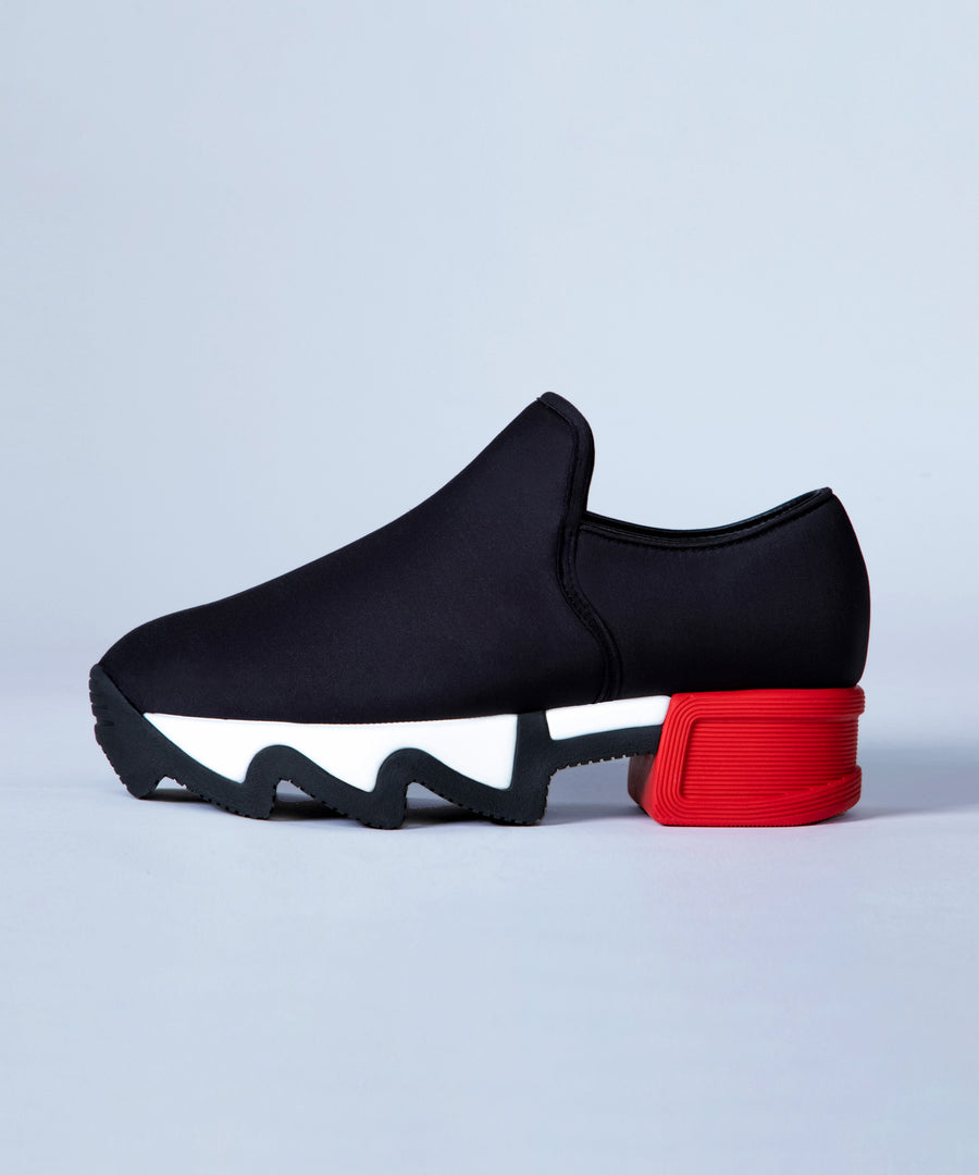 WES Black Red Low Top Sneaker