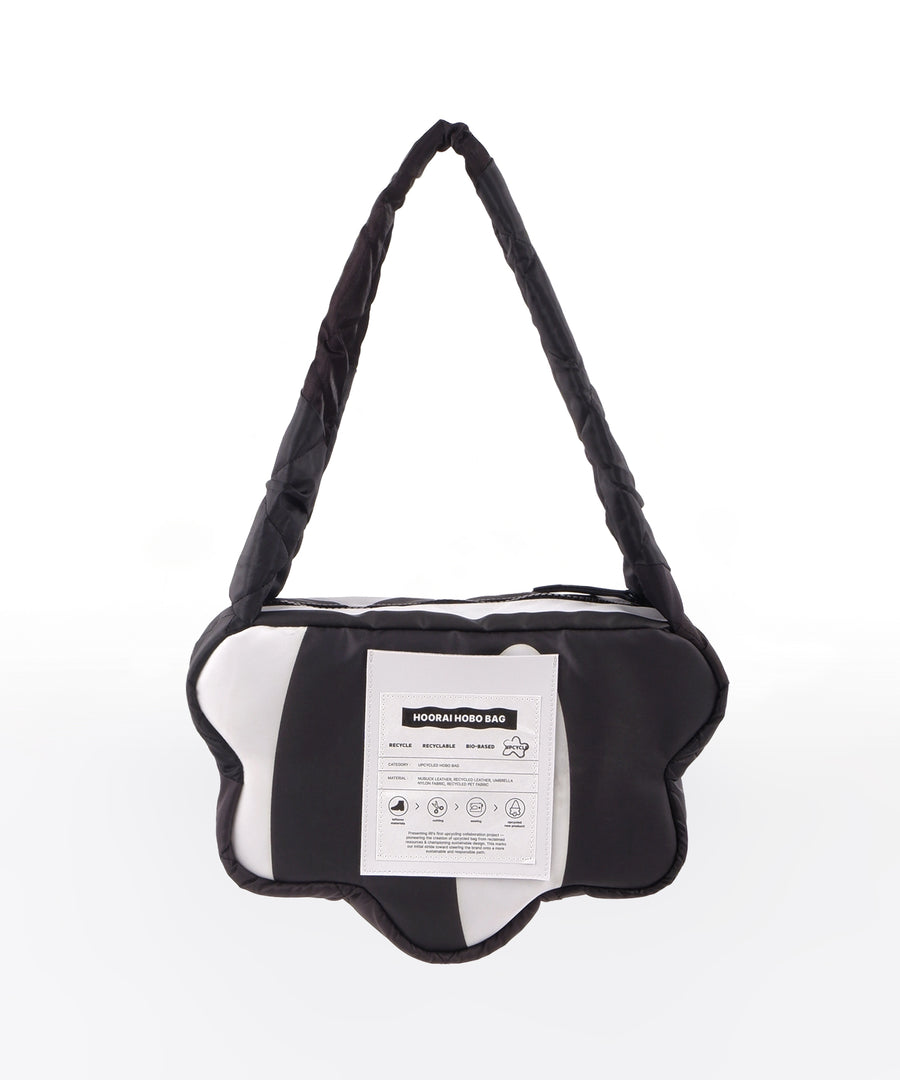 HOORAI Black & White Hobo Bag