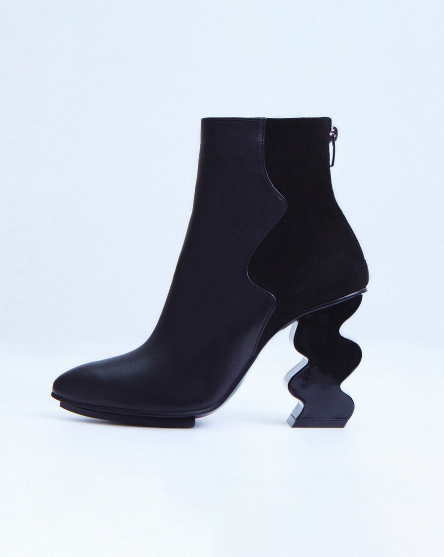 iRi INES Black Pointed Toe Leather Boot