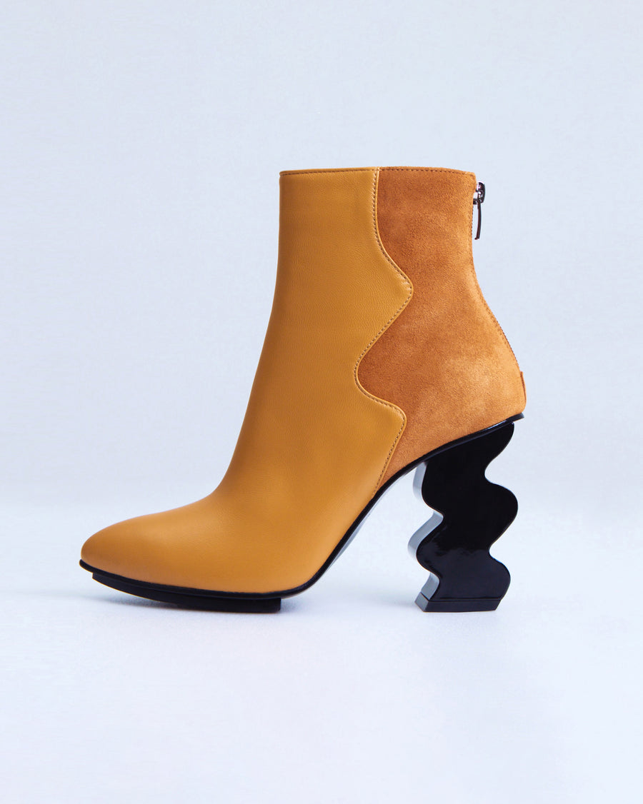 iRi INES Camel Pointed Toe Leather Boot