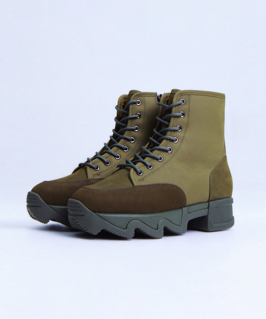 AROM Khaki Lace Up Boot