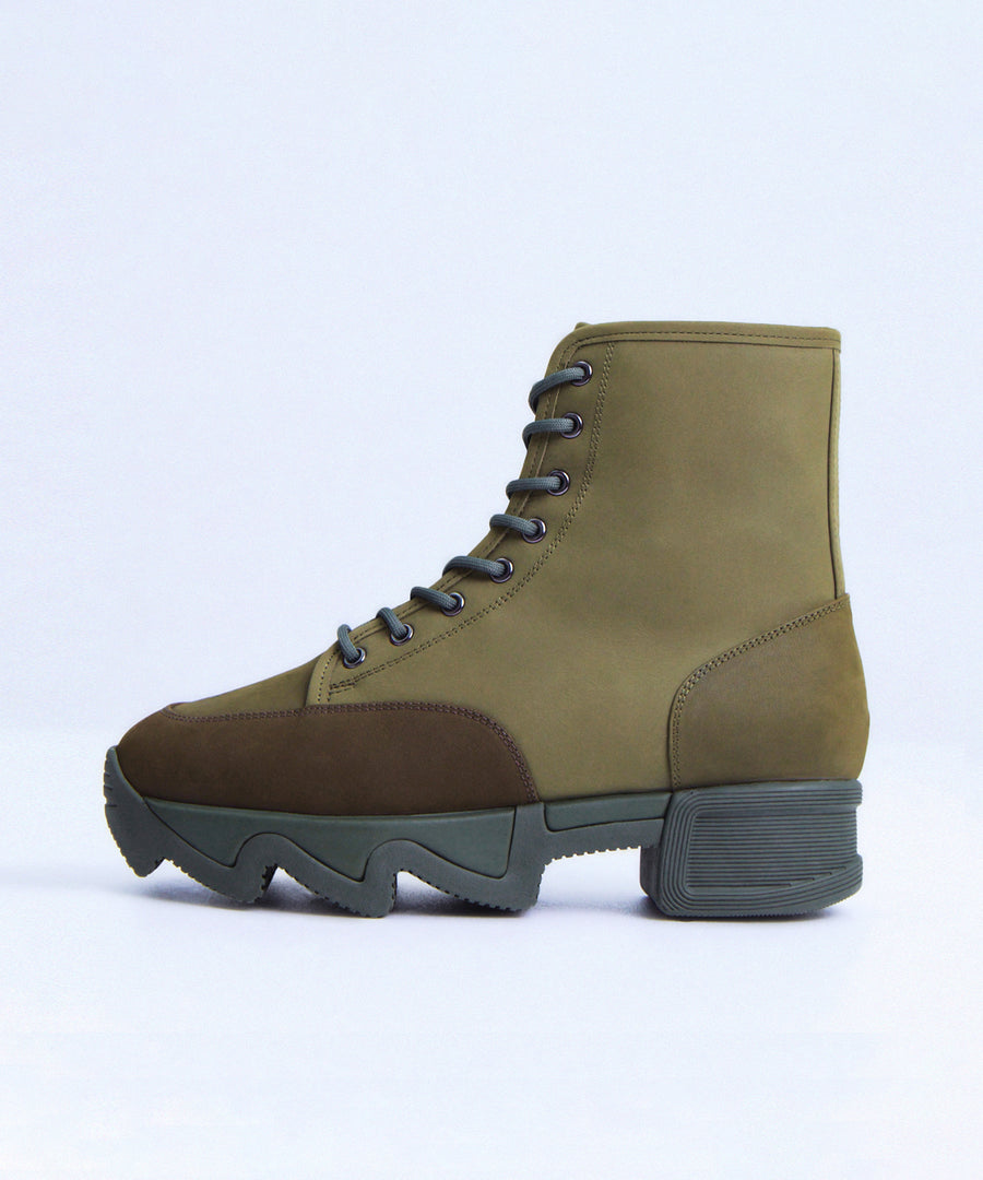 AROM Khaki Lace Up Boot