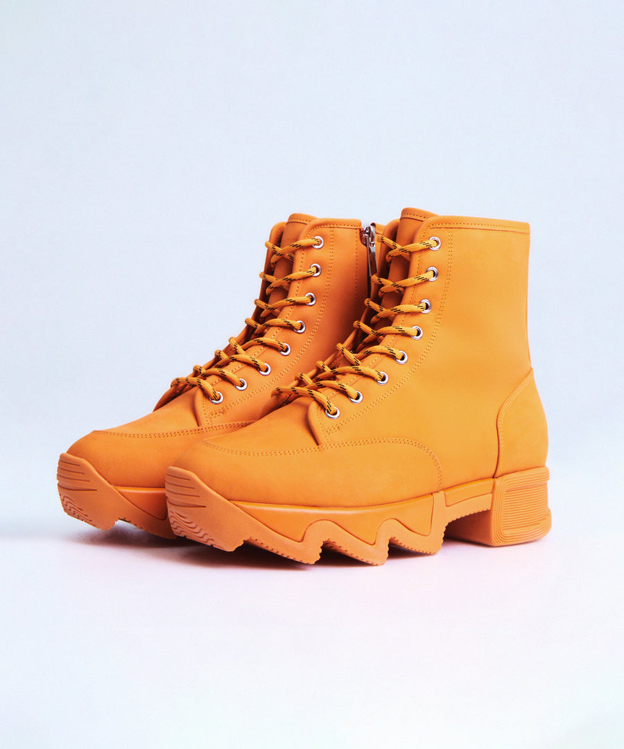 iRi AROM Orange Lace-Up Boot