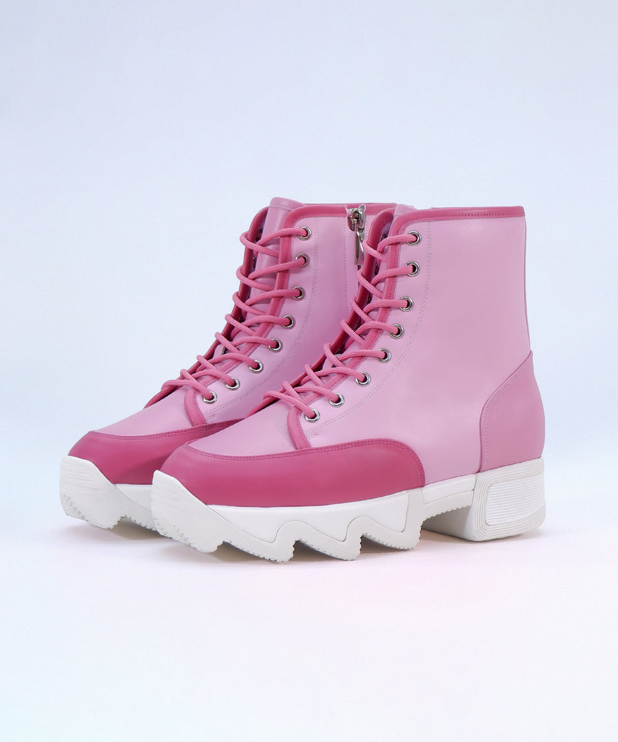AROM Pink Lace Up Boot