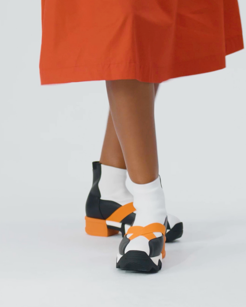 SOU Multi Orange Mid Top Sneaker
