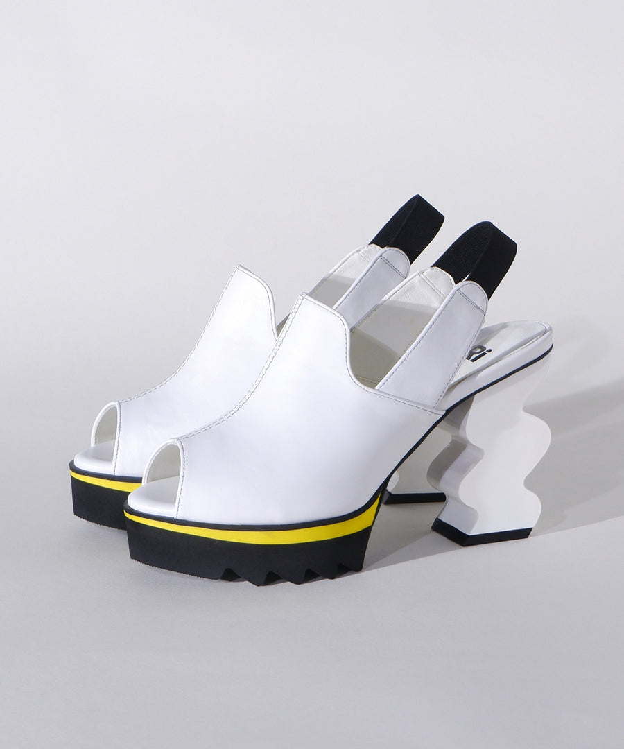 REILA White Open Toe Platform Heel