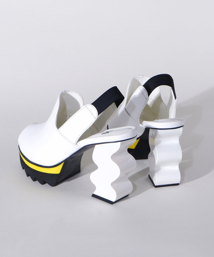 REILA White Open Toe Platform Heel