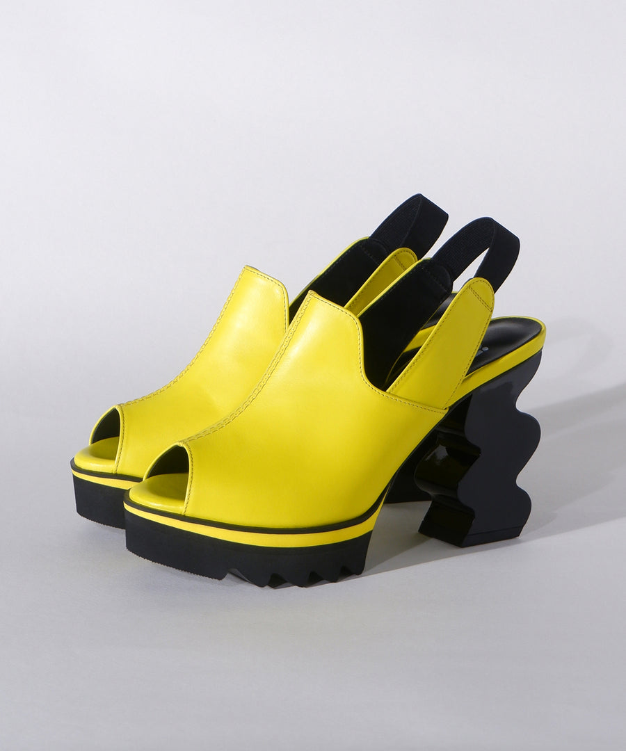 iRi YE3 Yellow Open Toe Platform Heel