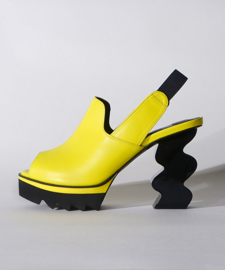 iRi YE3 Yellow Open Toe Platform Heel
