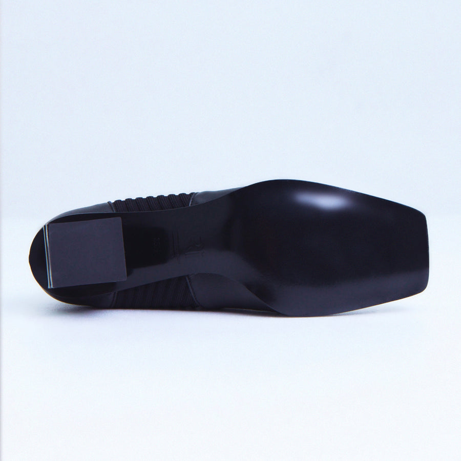 iRi Black FREA Knit Leather Boot